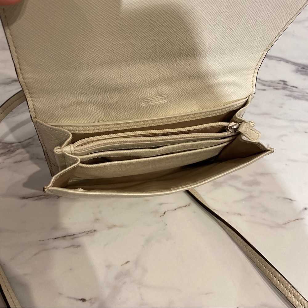 Coach mini crossbody bag pearl white with hang tag - Picture 15 of 16